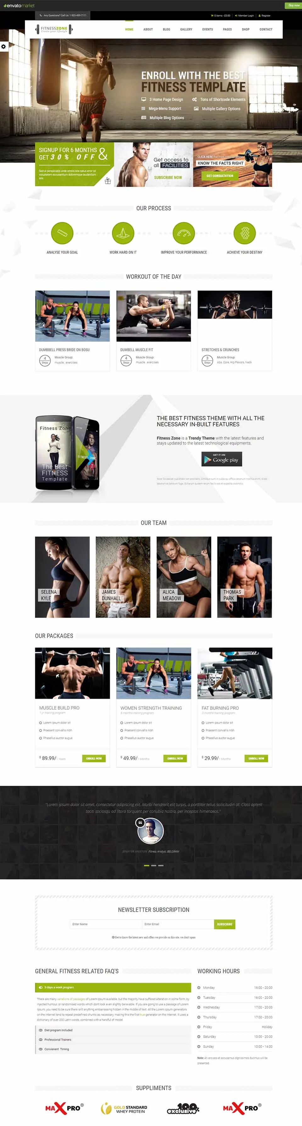 Fitness Shopify project 2